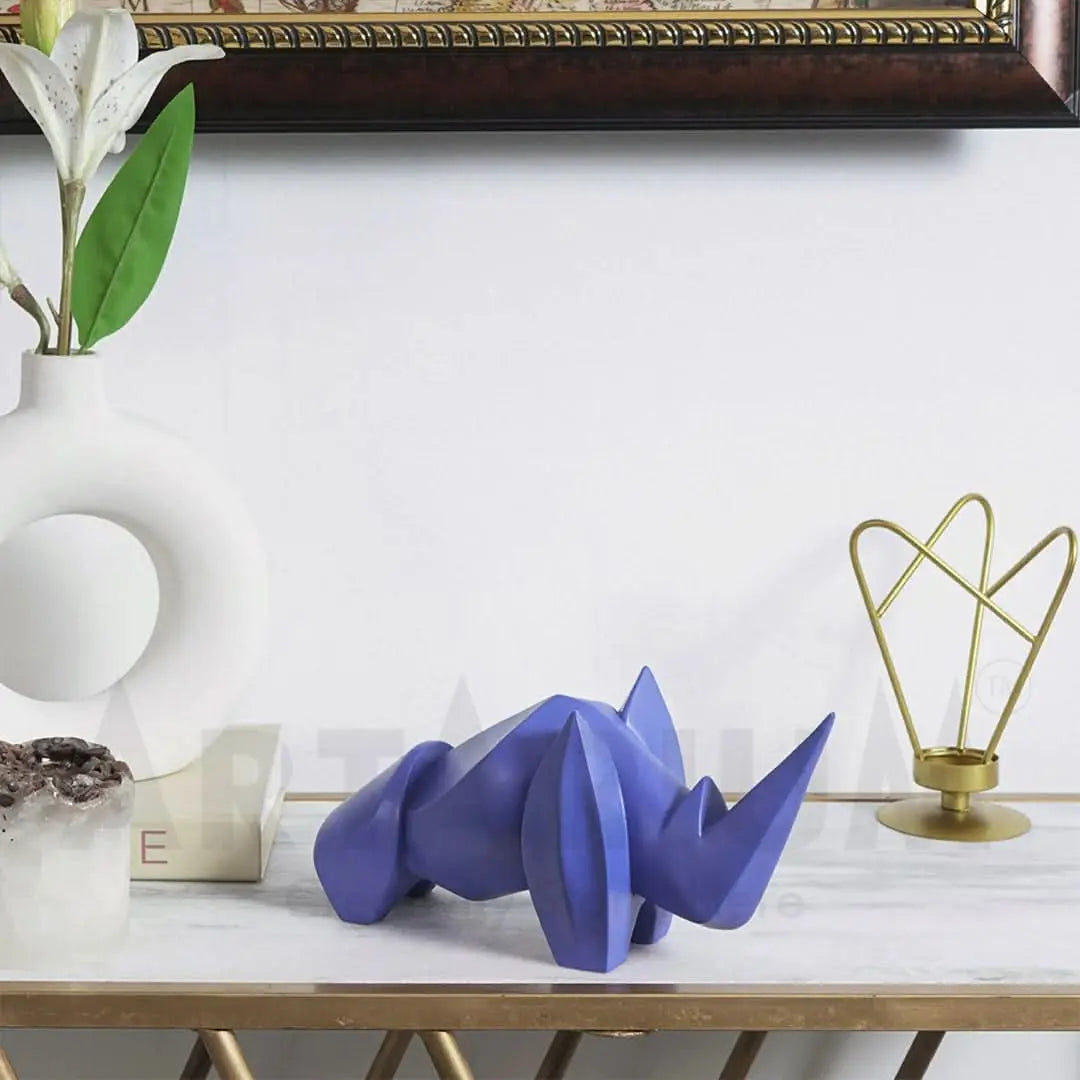 Abstract Art Rhino Figurine theartarium